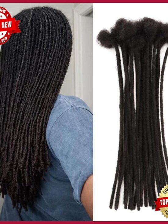 10 Inch Human Hair Micro Loc Extensions, 60 Strands Permanent Dreadlocks main image 6